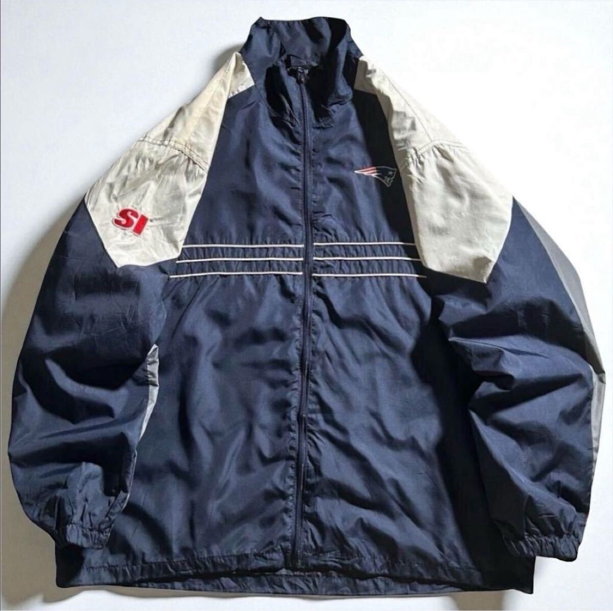NFL ニューイングランド・ペイトリオッツ ウィンドブレーカー NEW ENGLAND PATRIOTS ネイビー メンズ XL 古着 / A3092拍卖
