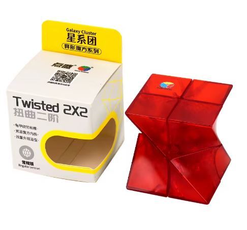 【DianShengディアンシェン】Diamond Red/Galaxy Cluster Twisted 2×2 ギャラクシーツイスト パズルアートワーク マジックキューブ拍卖