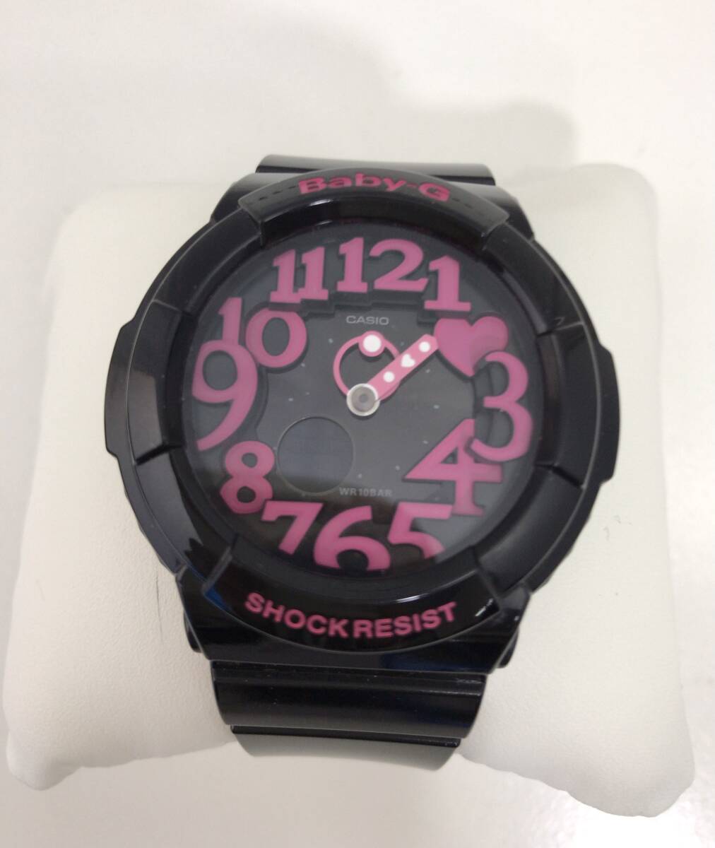 不動 動作未確認 CASIO G SHOCK RESIST Baby G 腕時計 ブラック ピンク レディース カシオ F17拍卖