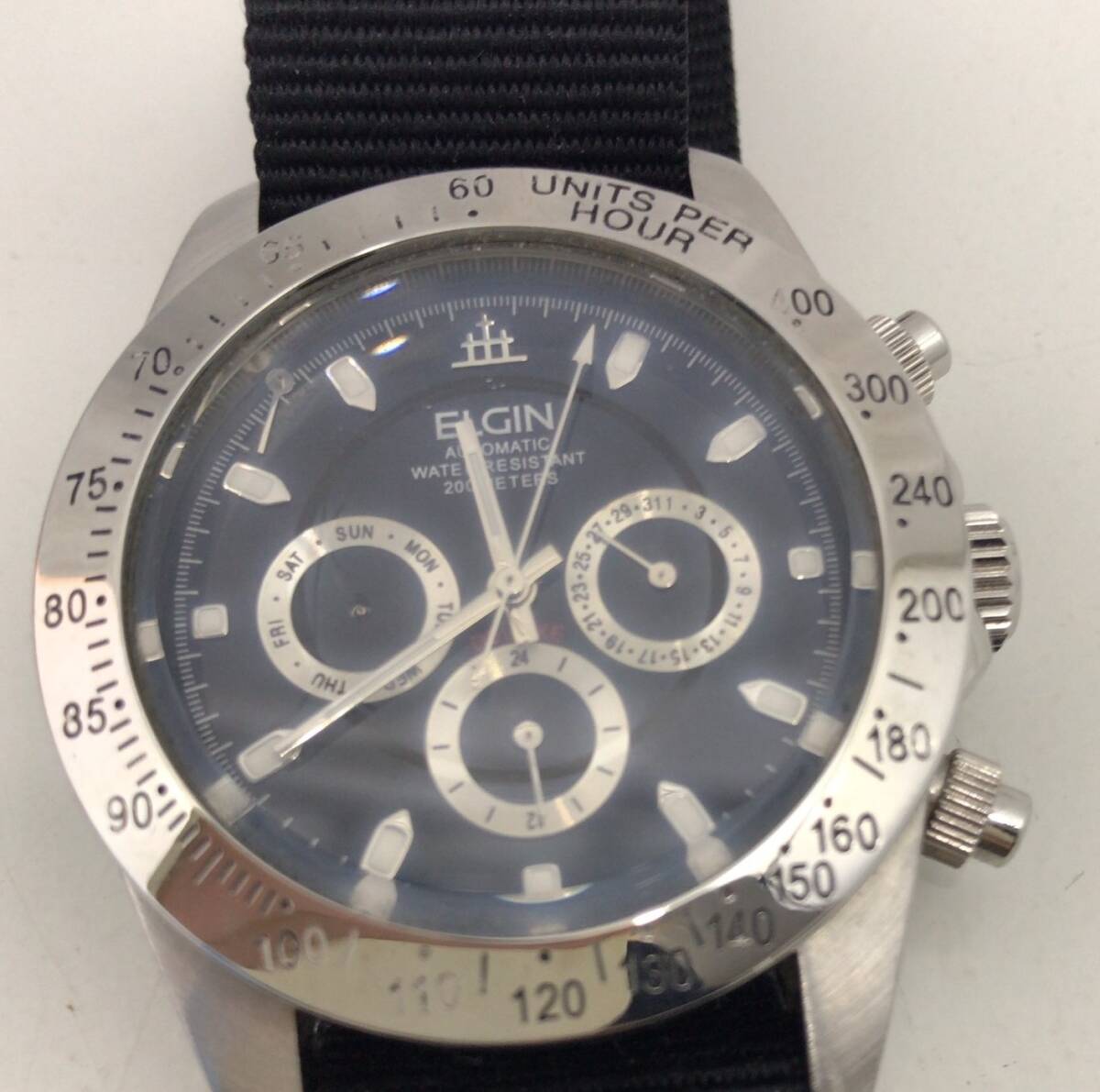 ELGIN 腕時計 エルジン ブラック 型番 FK-1217-F 自動巻き C2拍卖