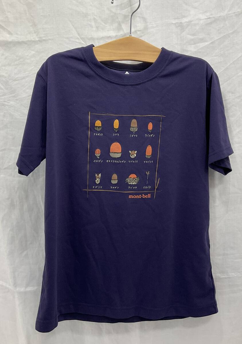 mont bell 半袖 Tシャツ パープル キッズ 子ども 150cm モンベル A26拍卖