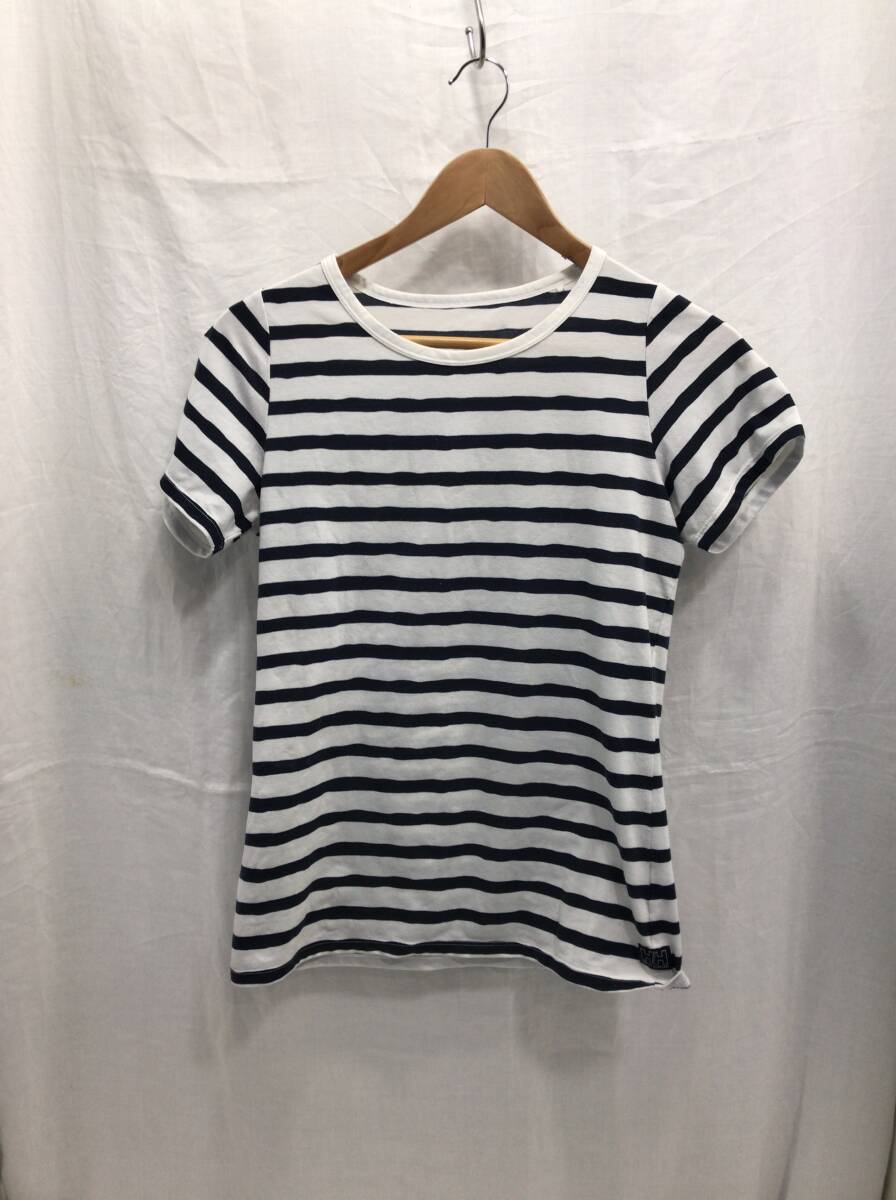 HELLY HANSEN 半袖Tシャツ ブラック ホワイト ボーダー Sサイズ レディース ヘリー ハンセン F13拍卖
