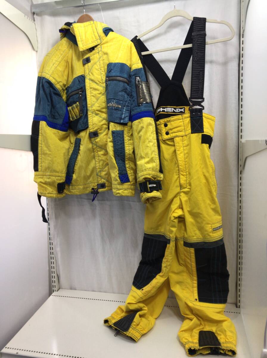 PHENIX スノーウェア スキーウェア 上下セット イエロー ブルー ジャケット サイズ S パンツ サイズ M メンズ フェニックス B15拍卖