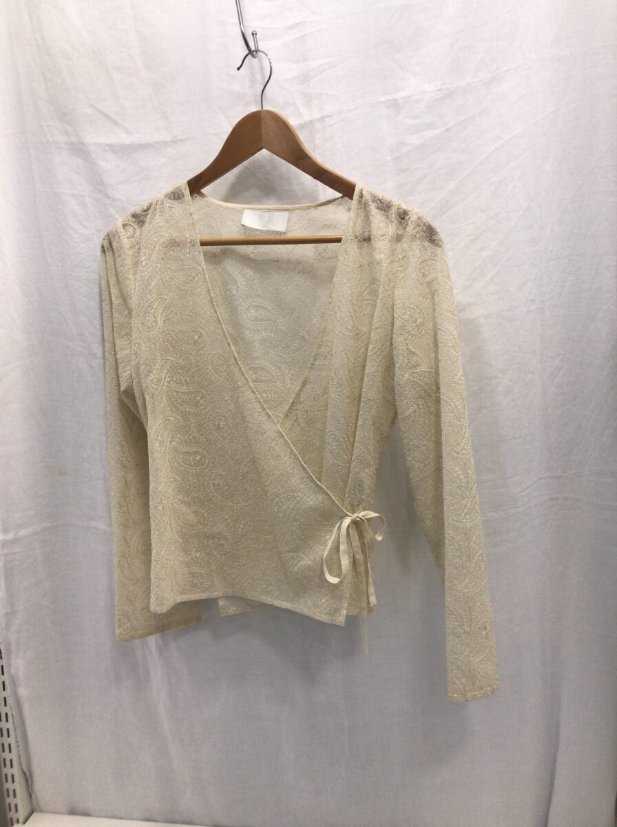 BIGI レース トップス ブラウス 長袖 アイボリー フリーサイズ レディース C2拍卖