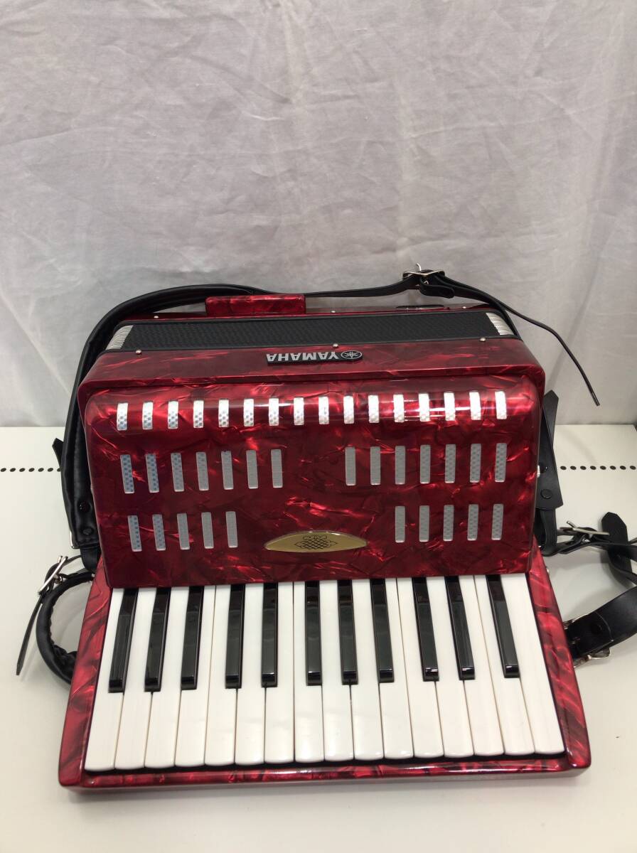 動作未確認 YAMAHA ソプラノ アコーディオン 楽器 S-27E レッド ヤマハ R拍卖