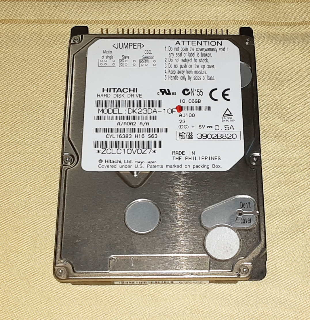 ★Roland VS-1824 純正 Hitachi 10GB HDD Model:DK23DA-10F★拍卖