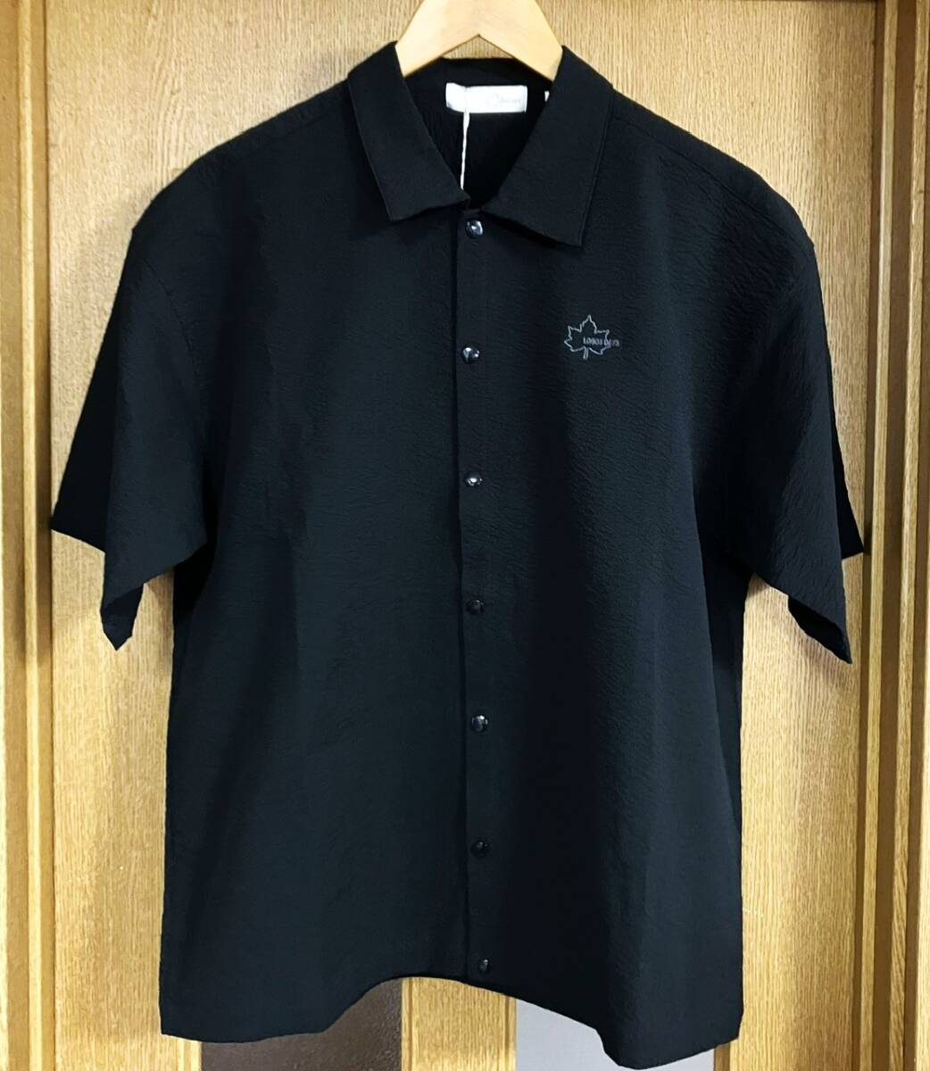 新品 タグ付き ロゴスデイズ シャツ カジュアルシャツ 黒色 メンズMサイズ拍卖
