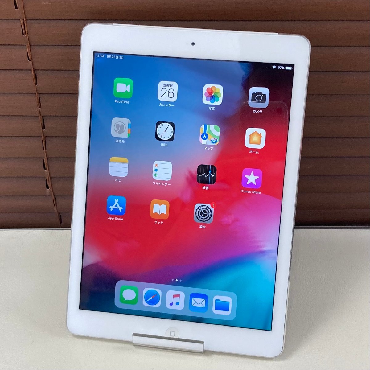 ☆ジャンク/ひび割れ/中古品☆ SoftBank iPad Air 9.7インチ Wi-Fi+Cellular 32GB MD795J/A シルバー 〇判定拍卖