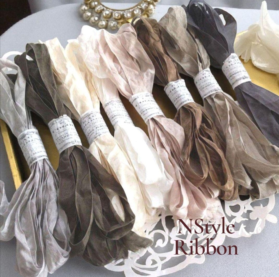 くしゅくしゅリボン ドライフラワー シャビーシック拍卖