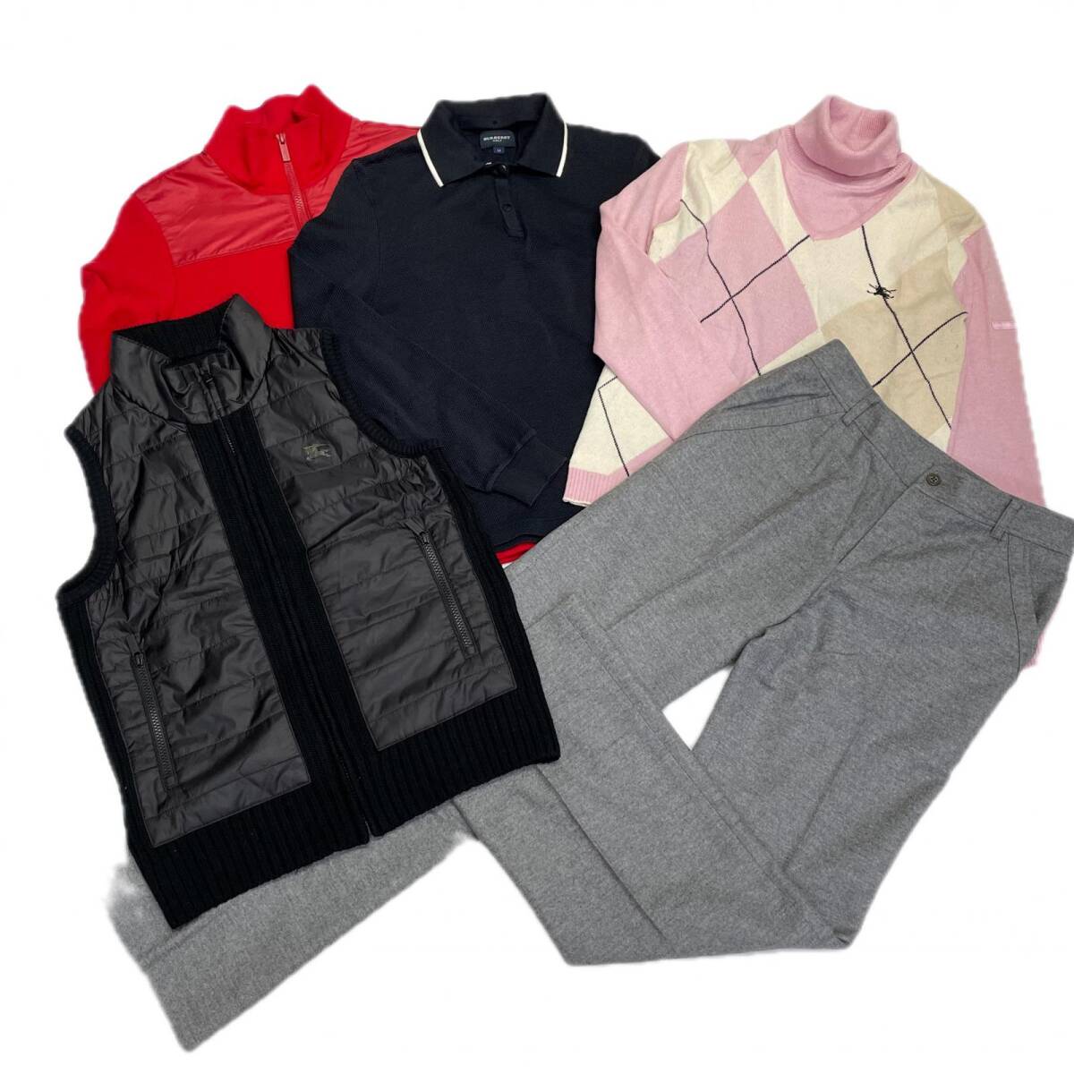 coco 中古 バーバリー BURBERRY レディース ゴルフウェア コーディネート サイズM 5点まとめ売り 美品あり 105783拍卖