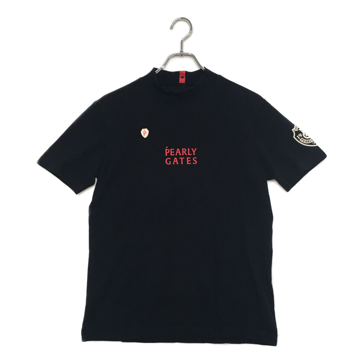 coco 中古 パーリーゲイツ メンズ 半袖シャツ 4(M) 紺 ネイビー モックネック ハイネック レターパックプラス発送可 102832拍卖