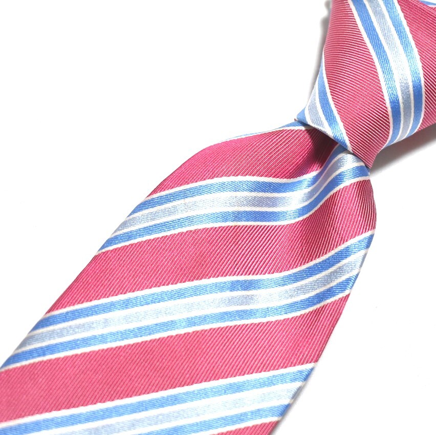 E121☆DAKS ネクタイ ストライプ柄☆3本以上送料無料☆拍卖