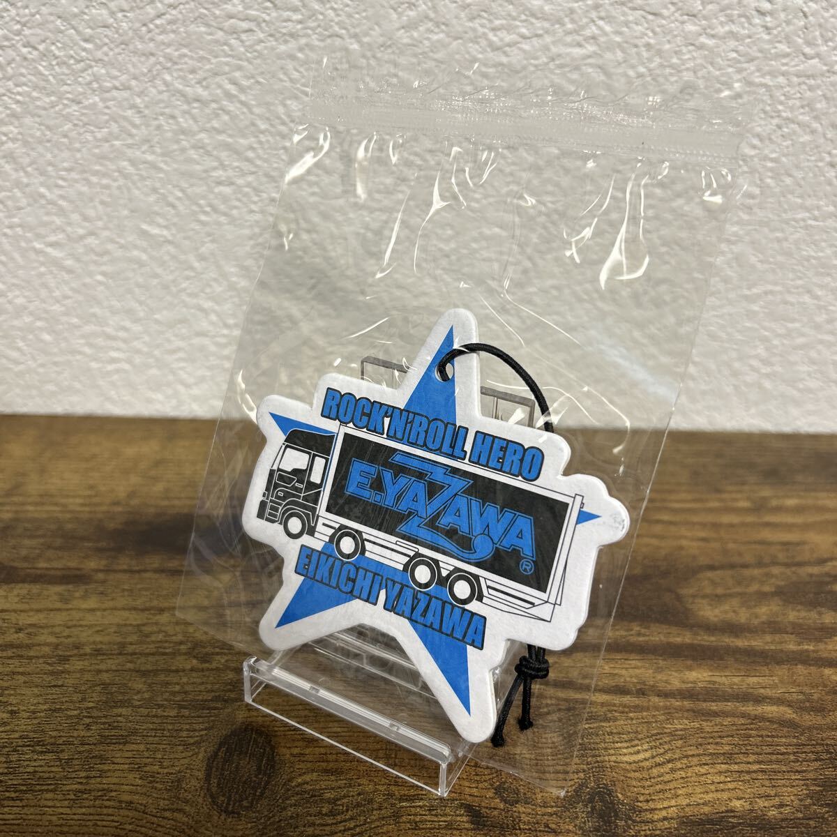 新品 当時物 矢沢永吉 YAZAWA 激レア グッズ 芳香剤 カー用品 アクセサリー エアフレッシュナー ロゴ 旧車 暴走族 車 トラック トランポ 青拍卖
