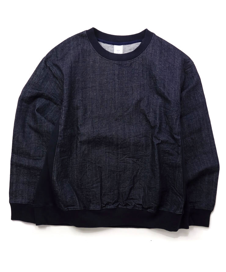 <Lサイズ>have a good day デニム プルオーバー ロングスリーブTee HGD-385 インディゴ ジャケット クルー トレーナー拍卖