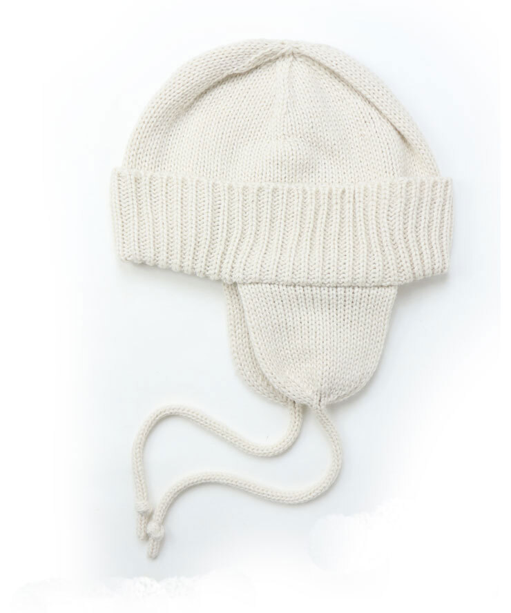 <アイボリー>Regnuu イヤーフラップ ウール混 ニットワッチ ニット帽 耳あて 帽子 あったかい 防寒帽子 防寒 暖かい かわいい 防風拍卖