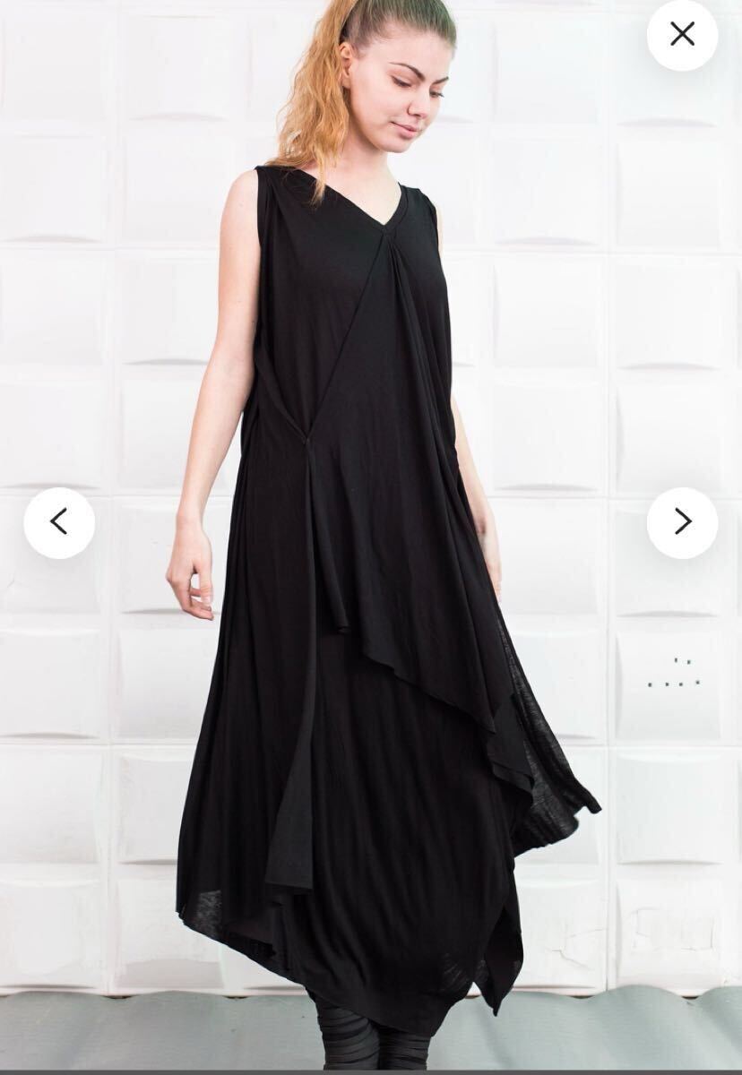 イレギュラーヘムワンピース ロングワンピース 黒$105 Fraktura拍卖