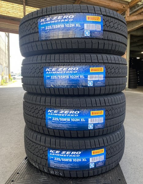 【法人宛限定送料無料】2592-60 PIRELLI 225/55R18 102H XL ICE ZERO ASIMMETRICO 4本セット 2025年製拍卖