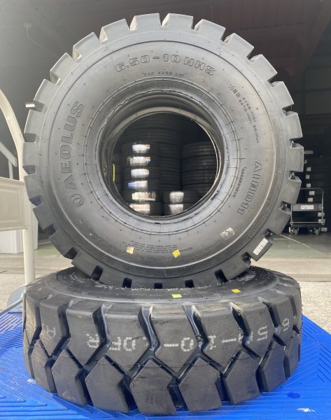 【法人宛限定送料無料】AE6.5M-60 新品2本セット 6.50-10 10PR AEOLUS AIND11 フォークリフト用タイヤ チューブ フラップ付き拍卖