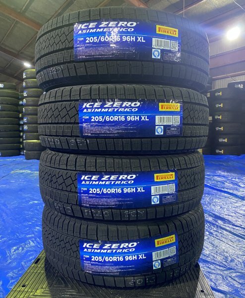 【法人宛限定送料無料】2592-46 PIRELLI 205/60R16 96H XL ICE ZERO ASIMMETRICO 4本セット 2025年製拍卖