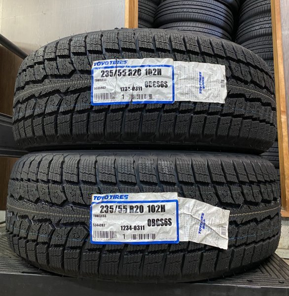 【法人宛限定送料無料】TYM55R20-76 TOYO 235/55R20 102H OBSERVE Gsi-6LS 冬タイヤ 2本セット 2023年 日本製拍卖