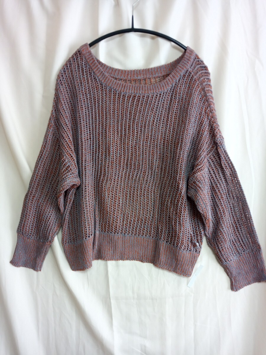 13265 ★★ 透かし編みニット セーター 長袖 新品拍卖