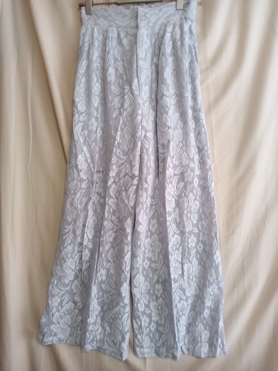 13084 ★★ 総レース ワイドパンツ Chico 新品拍卖