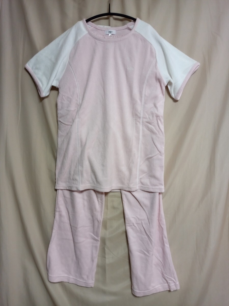 12906 ★★ INED 婦人 半袖パジャマ 上下セット L 定価6195円 新品拍卖