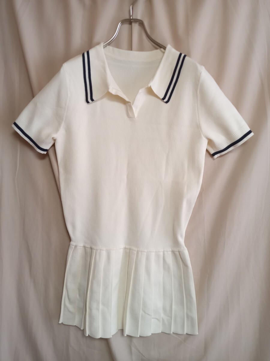 4359 ★★ Chicoワンピース 襟付きプリーツ ガーリー 新品 定価9240円拍卖