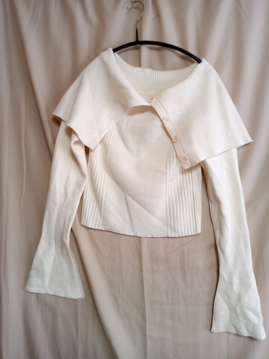 4363 ★★ 襟付きカットソー 長袖 白拍卖