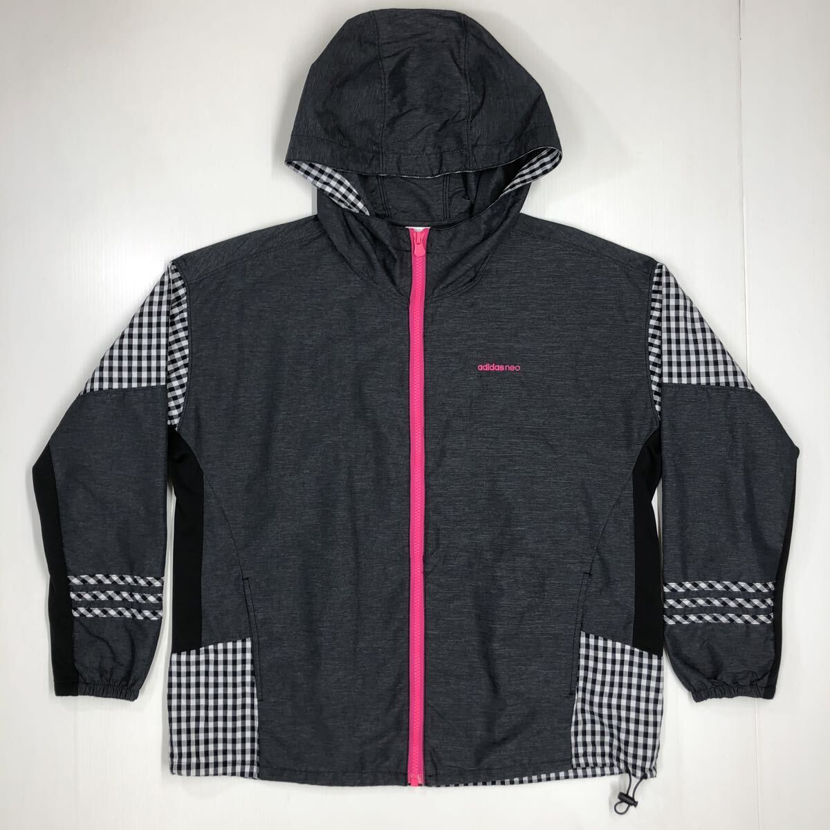 adidas neo アディダス ナイロンパーカー フルジップ ナイロンジャケット レディース Lサイズ スポーツ 59-14拍卖