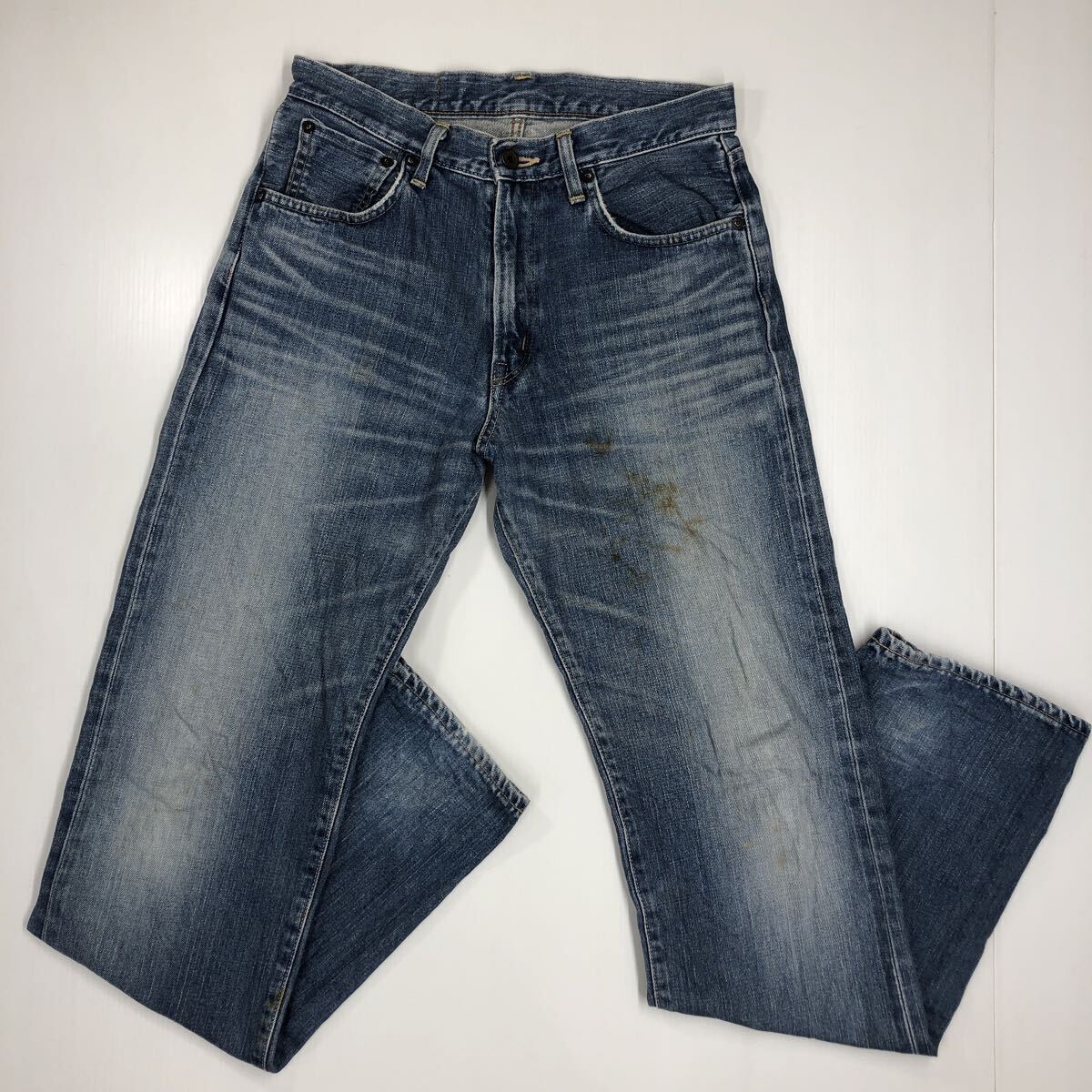 EDWIN 505X エドウィン デニムパンツ セルビッチデニム 牛革パッチ 赤耳 日本製 W29 ジーパン 59-33拍卖