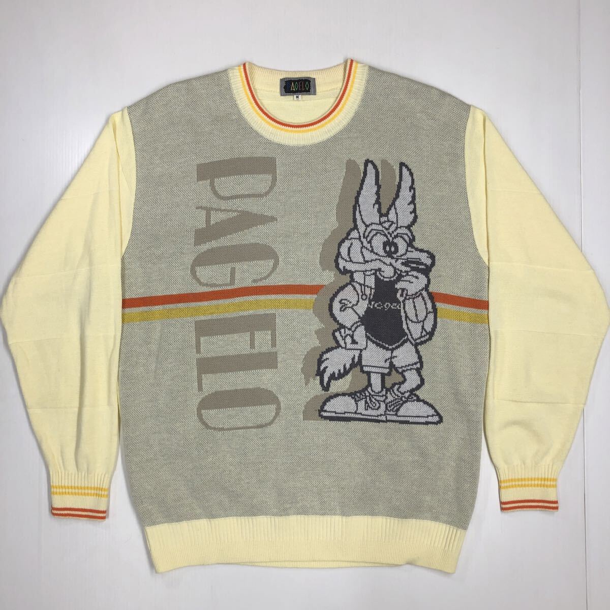 PAGELO パジェロ ニットセーター コットンニット キャラクター 薄手ニット メンズ Mサイズ 59-57拍卖