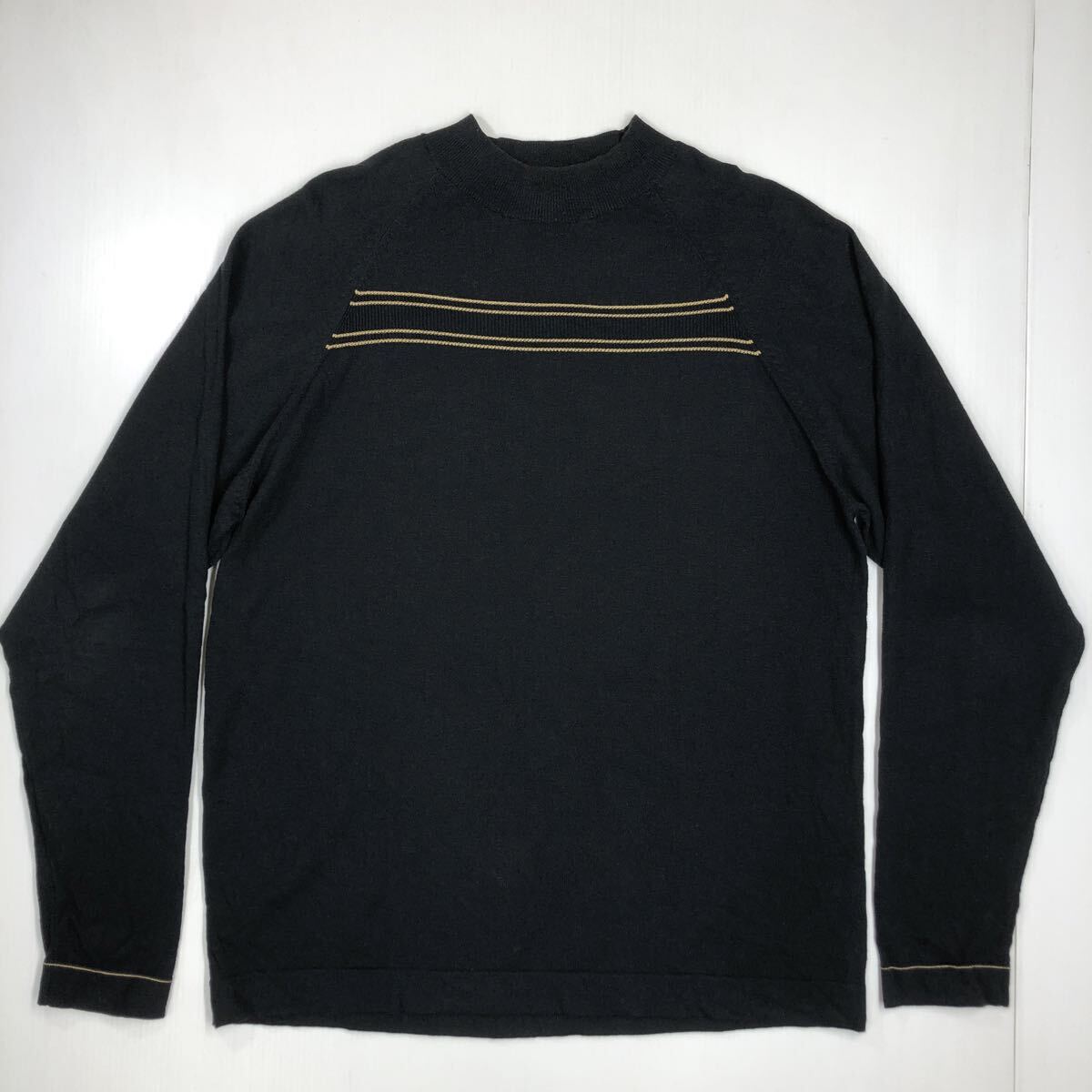 INTERMEZZO インターメッツォ 長袖Tシャツ ラグランスリーブ モックネック メンズ Lサイズ 59-59拍卖