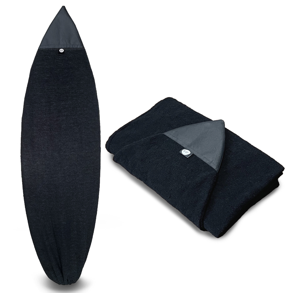 サーフボードニットケース ショートボード用 6'0 ブラック黒ソフトケースカバー 厚手伸縮ストレッチポリエステル素材ボードソックス拍卖