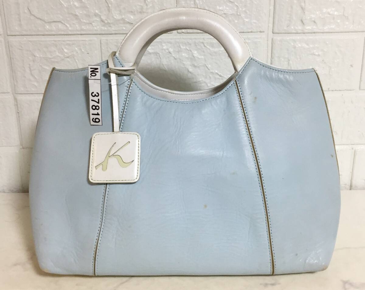 no37819 KITAMURA キタムラ 本革 レザー ハンド トート バッグ拍卖