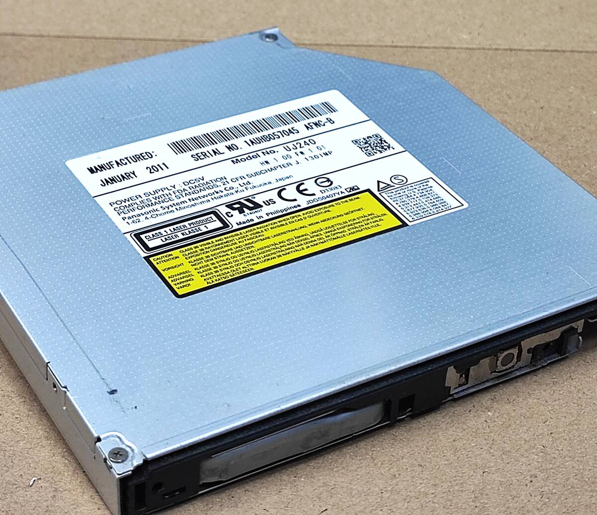 【中古パーツ】複数可 blu-ray 内蔵ブルーレイドライブ 厚さ12.7mm SATA BD ■UJ240 ベゼル無し 拍卖