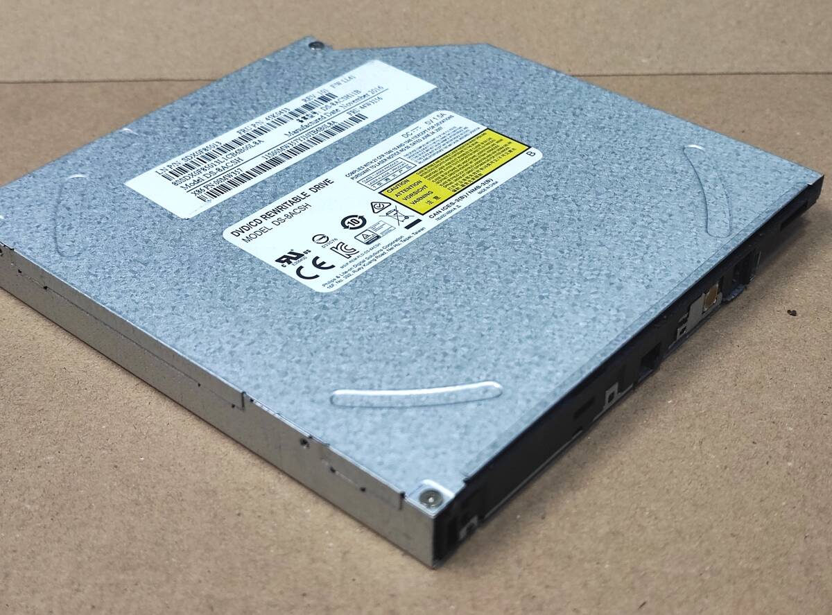 【中古パーツ】複数可 DVDドライブ ノートパソコン用 内蔵DVDスーパーマルチ 厚さ12.7mm SATA RW■DS-8ACSH ベゼル無し拍卖