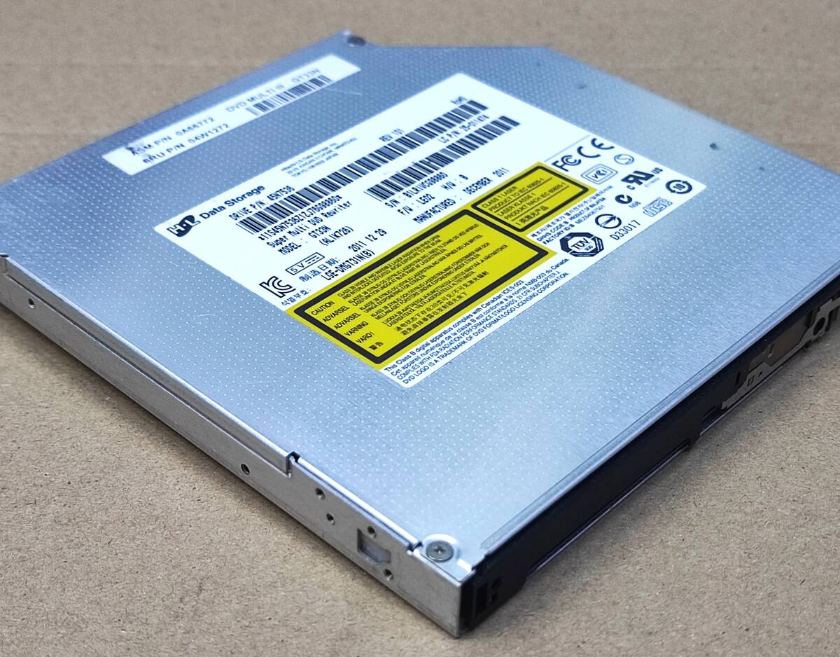 【中古パーツ】複数可 DVDドライブ ノートパソコン用 内蔵DVDスーパーマルチ 厚さ12.7mm SATA RW■GT33N ベゼル無し拍卖