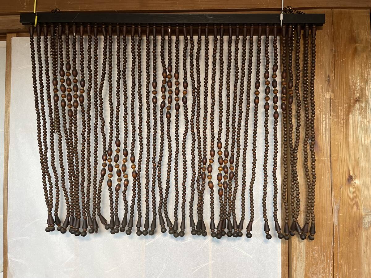 珠のれん すだれ シンプルデザイン かわいい模様 幅85㎝ 丈60㎝ 昭和レトロ拍卖