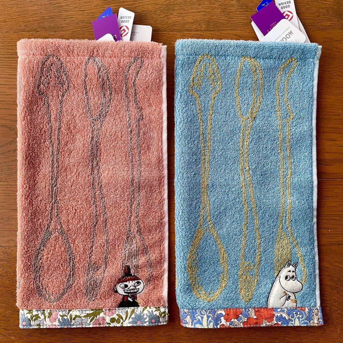 MOOMIN タオル美術館 タオルハンカチ ムーミン×リバティ スプーン ムーミン・リトルミイ 2柄セット ムーミン拍卖