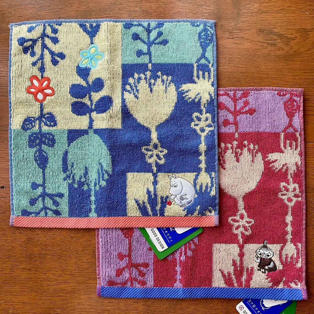 MOOMIN タオル美術館 タオルハンカチ フラワーリース ムーミン・リトルミイ 2柄セット ムーミン拍卖