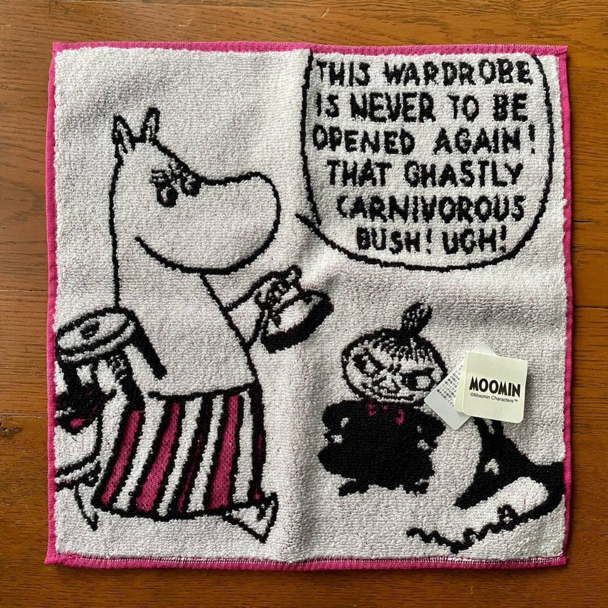 MOOMIN 川辺 タオルハンカチ ホワイト×ピンク ムーミン拍卖