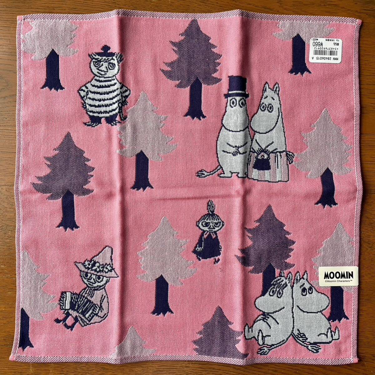 MOOMIN 川辺 三重ガーゼハンカチ プート ピンク ムーミン拍卖