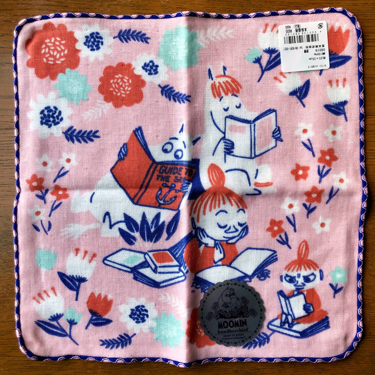MOOMIN 宮本 日本製 ガーゼパイルハンカチ 読書 ムーミン拍卖