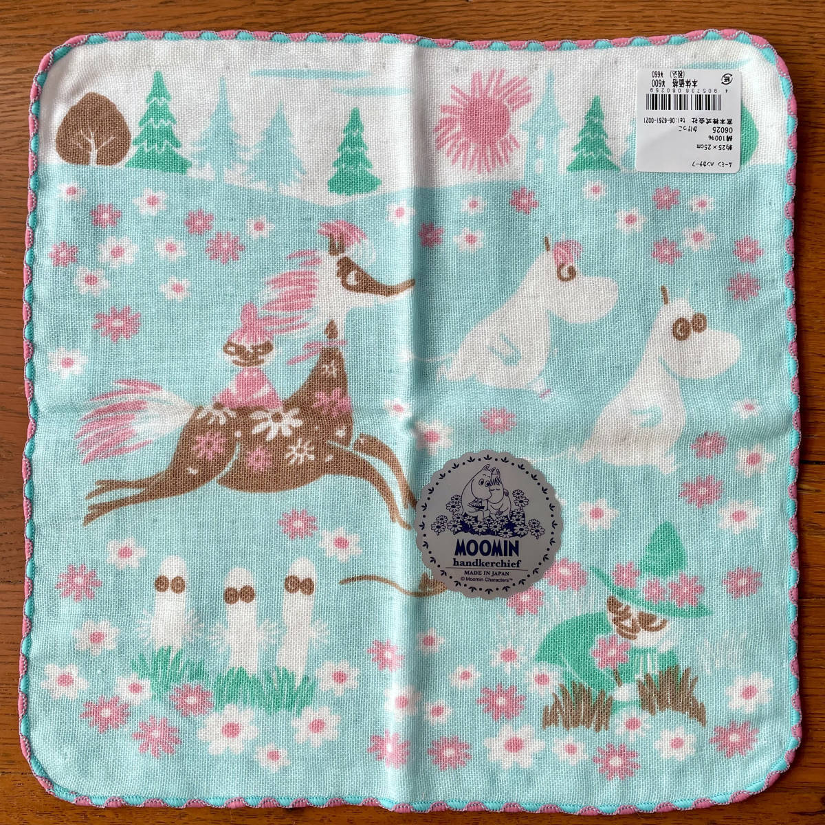 MOOMIN 宮本 日本製 ガーゼパイルハンカチ かけっこ ムーミン拍卖