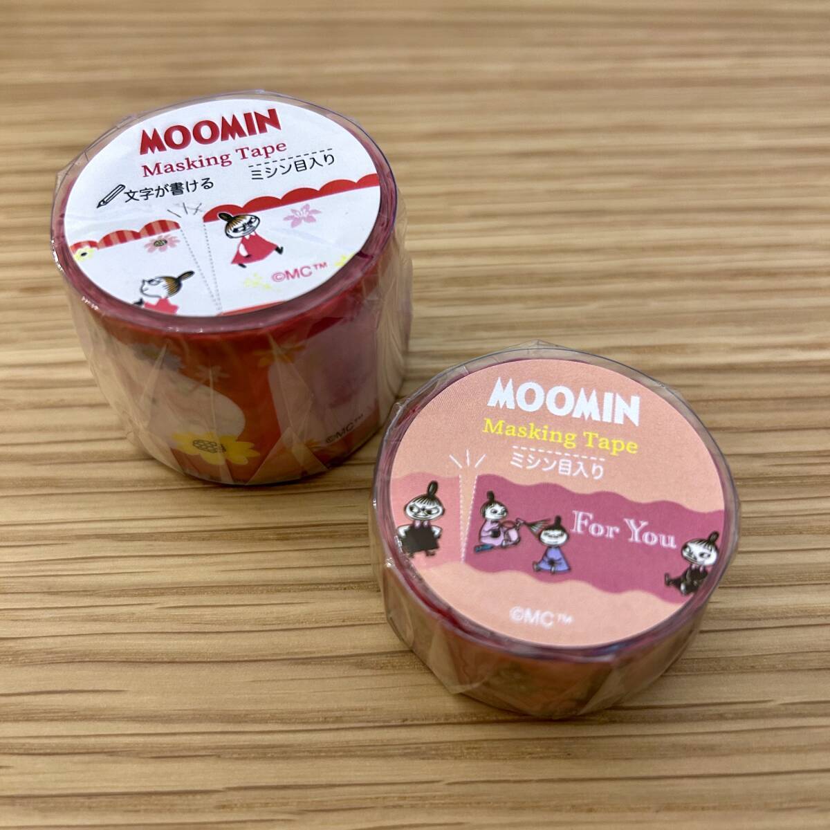 MOOMIN マスキングテープ 30mm×5m&15mm×5m レッド 2柄セット 学研ステイフル ムーミン拍卖