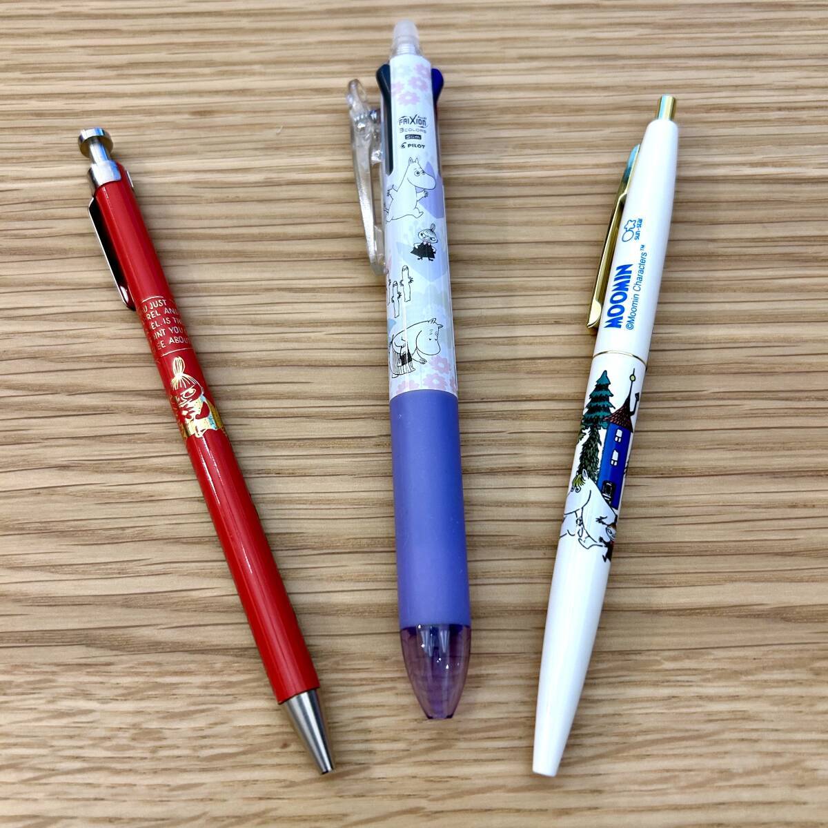【SALE】MOOMIN ボールペン 3種セット 白 ムーミン拍卖