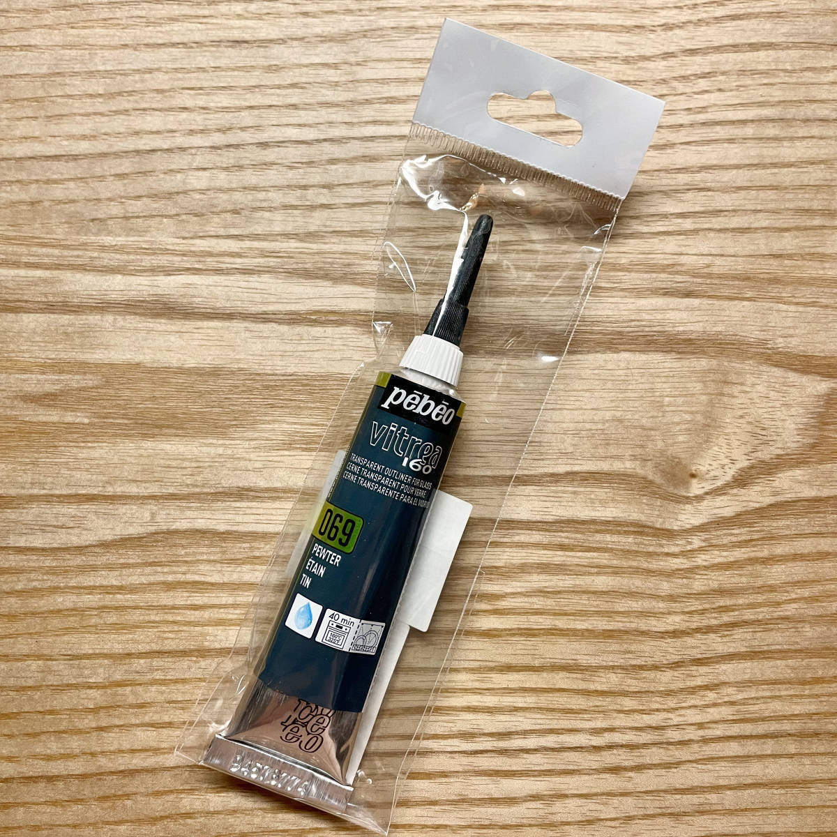 Pebeo ヴィトレア160アウトライナー ガラス用水性アクリル絵具(オーブン焼成) ピューター ペベオ拍卖