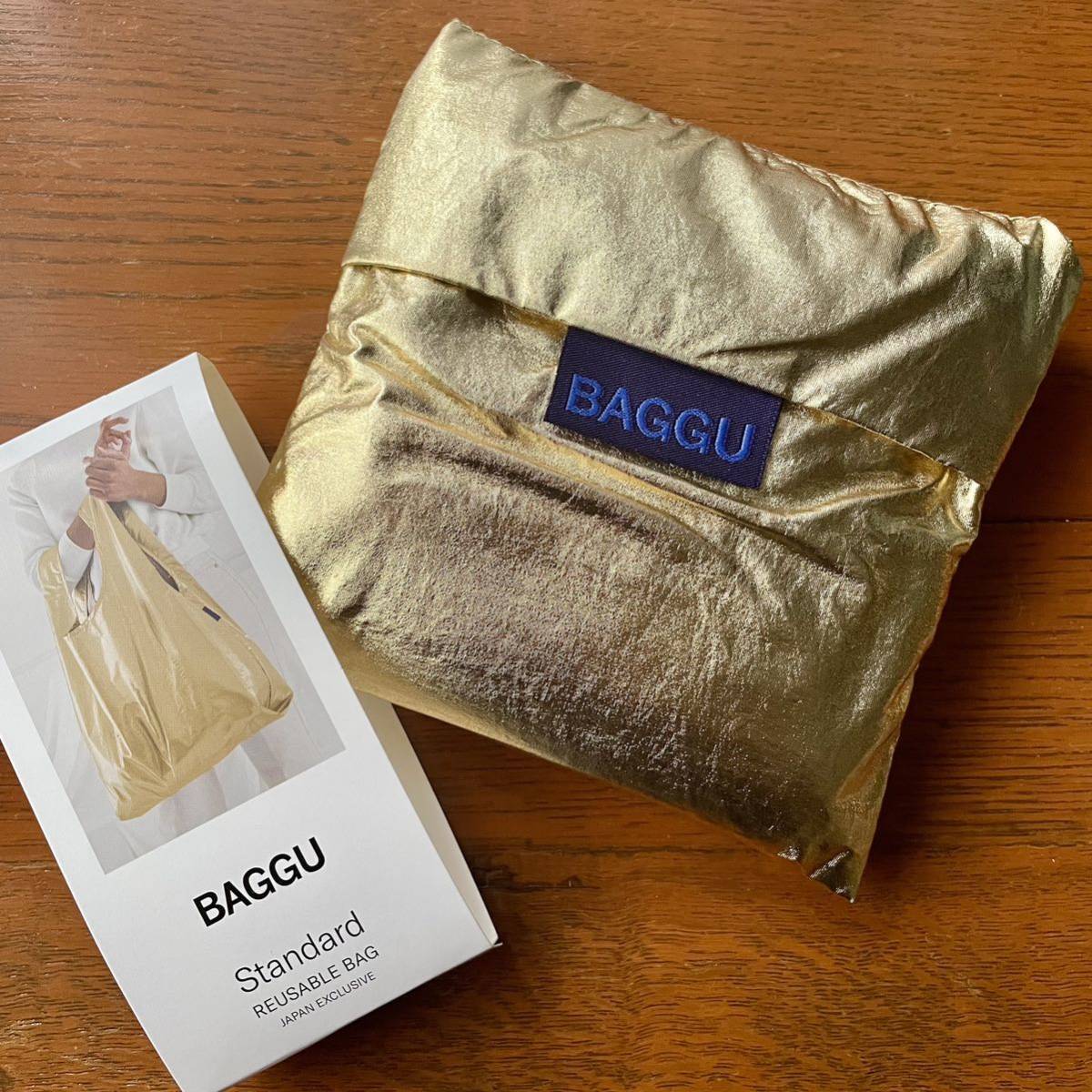 BAGGU STANDARD BAGGU メタリック ゴールド(日本限定) スタンダードバグゥ エコバッグ拍卖