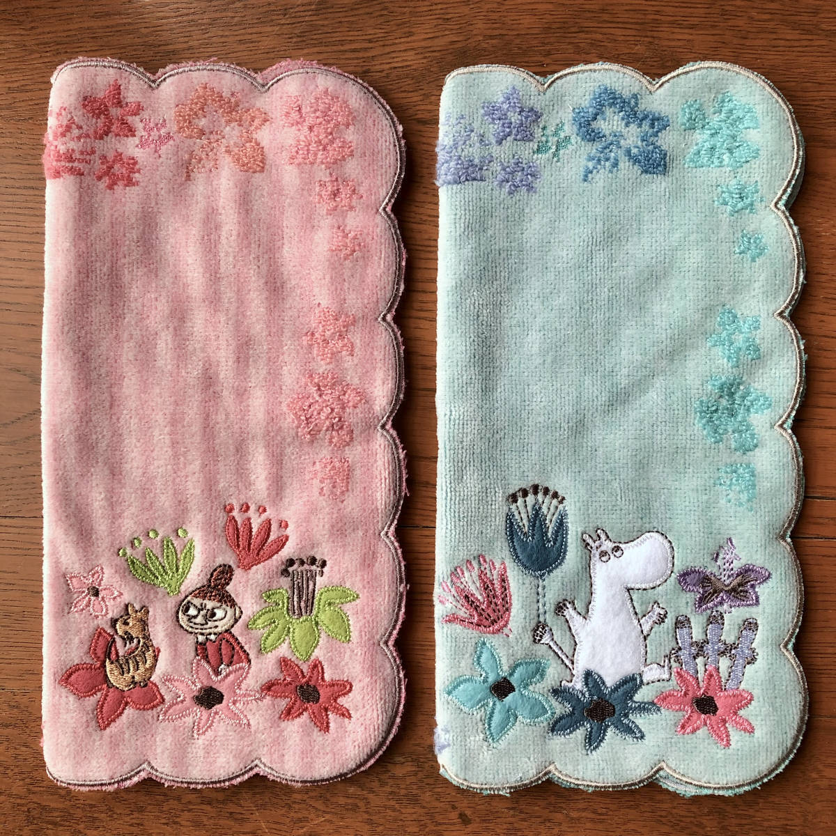 MOOMIN 丸眞 タオルハンカチ コバナ ムーミン・リトルミイ 2柄セット ムーミン拍卖